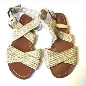 Old Navy Gold Braided Sandals (3 for $15)